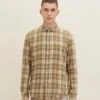 TOM TAILOR Denim Overhemd - Clay Beige Light Beige Check