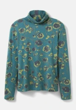 Tom Tailor Mit Rollkragen  - Longsleeve - Teal Blue Flower Design -Tom Tailor Winkel e7f1e673766e4972b2d3944bb96ed159