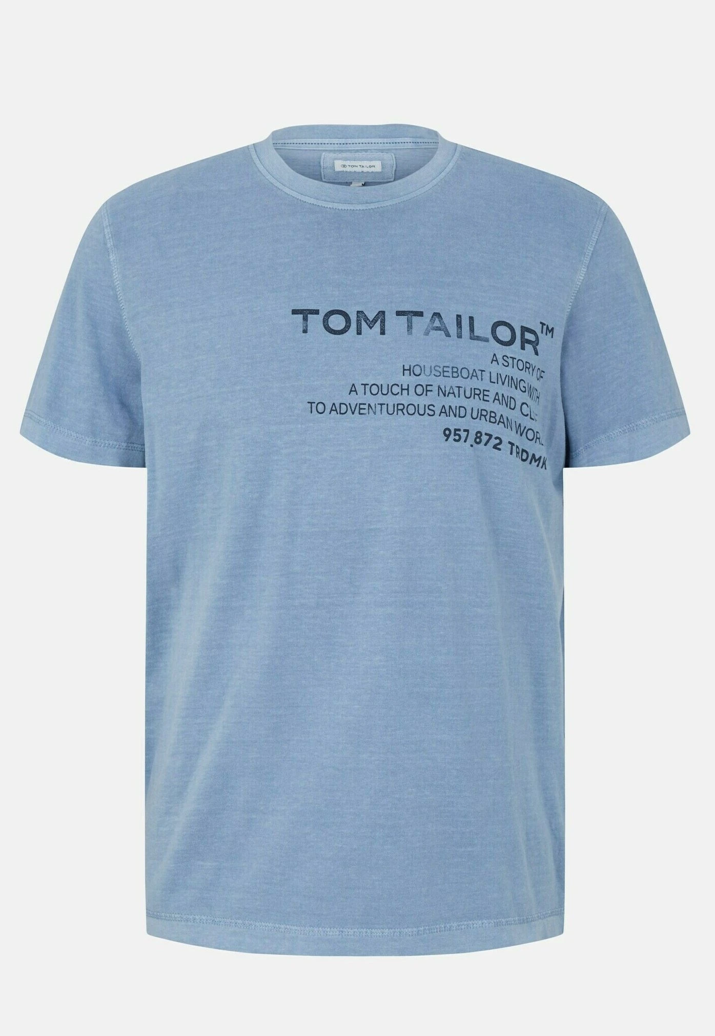 Tom Tailor Mit Waschung- T-Shirt Print - Greyish Mid Blue 15 Tom Tailor Mit Waschung- T-Shirt Print - Greyish Mid Blue - Afbeelding 13