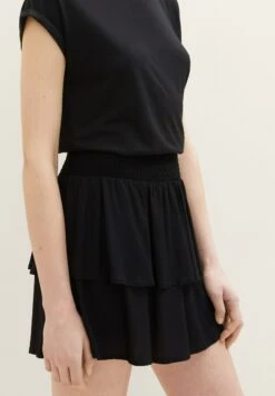 TOM TAILOR Denim Mit Volants - Minirok - Deep Black -Tom Tailor Winkel e9e7eeaf14944f7cbf556aef433e3683