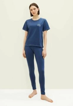 Tom Tailor Bodywear Mit Textprint Set - Pyjama - Blue Dark Solid -Tom Tailor Winkel e9f71892210c4685b24fc5651c635f78