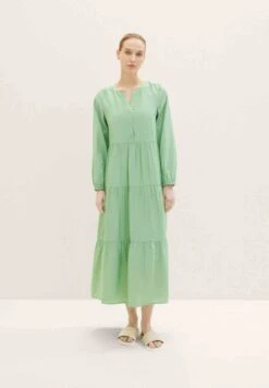 Tom Tailor Mit Volants - Maxi-Jurk - Okra Green