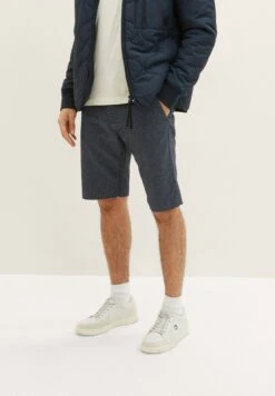 Tom Tailor Bermuda - Shorts - Navy White Dobby