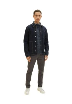 Tom Tailor Langarm Mit Snood - Sweater - Navy Vintage Beige Inject