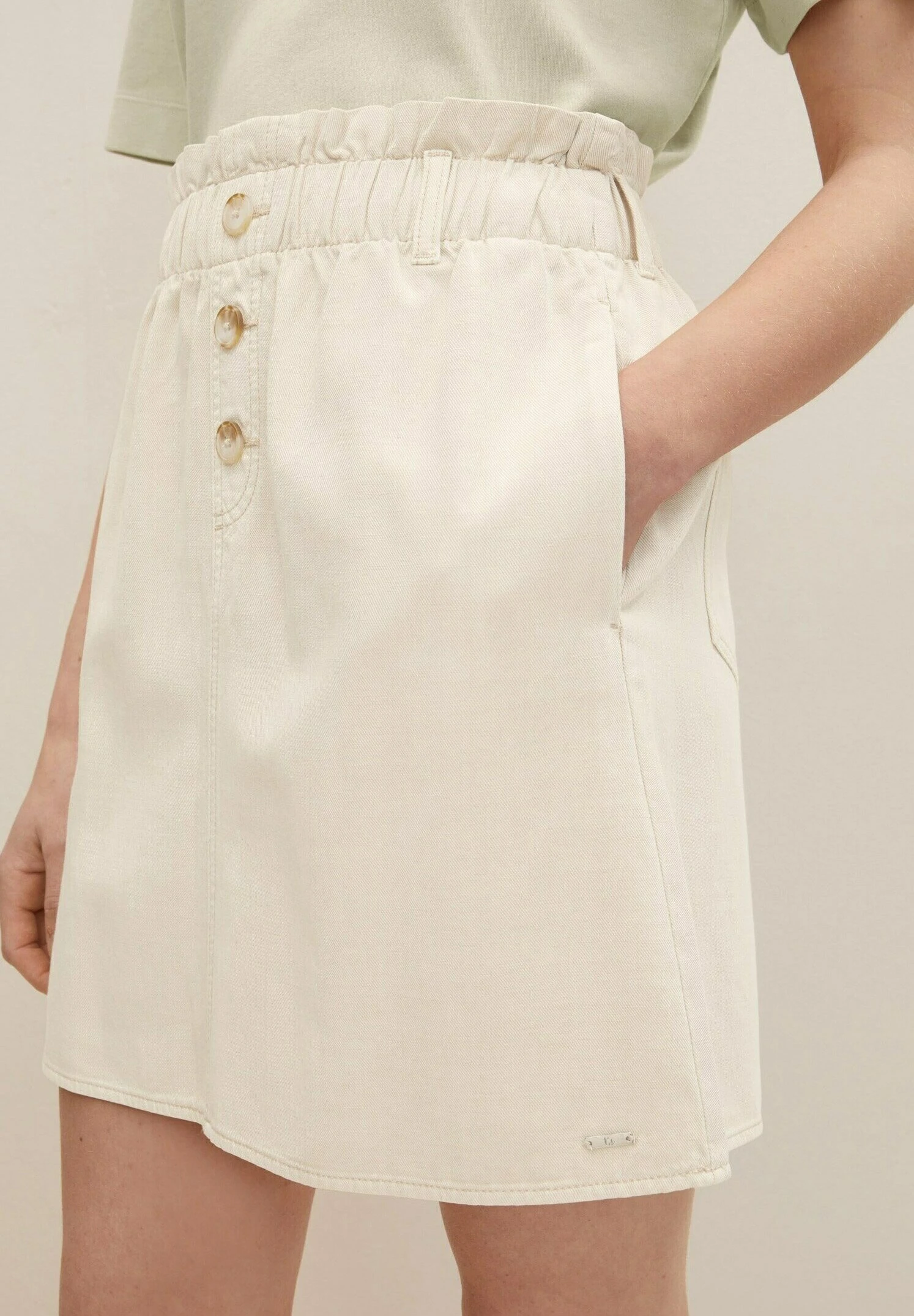 TOM TAILOR Denim A-Lijn Rok - Light Cashew Beige 8 TOM TAILOR Denim A-Lijn Rok - Light Cashew Beige - Afbeelding 6