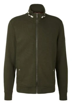 Tom Tailor Mit Struktur - Sweater Met Rits - Deep Forest Green -Tom Tailor Winkel eeb440cfe3764daabfab5a500cf1e5fd