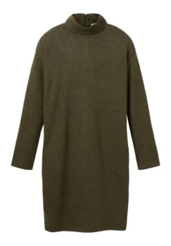 Tom Tailor Gebreide Jurk - Tarmac Khaki Melange -Tom Tailor Winkel ef5a5c223ea04262a8efac92da3d1477