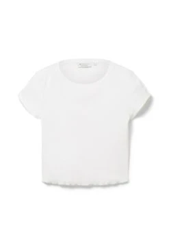 TOM TAILOR Denim Cropped - T-Shirt Basic - Gardenia White -Tom Tailor Winkel ef699f3688fc45419ca7245484d91e14