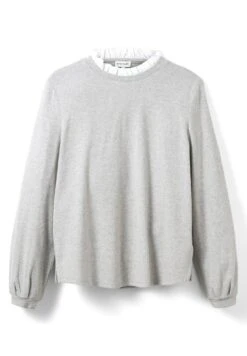 Tom Tailor Mit Rüschen Detail - Sweater - Concrete Grey Melange -Tom Tailor Winkel ef7303826a814a8c904d8171883f8298
