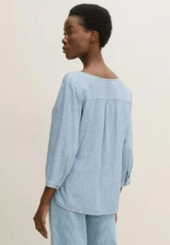 Tom Tailor Blouse - Blue White Vertical Stripe -Tom Tailor Winkel efc03a35ca0840718b4928f945b3d48e