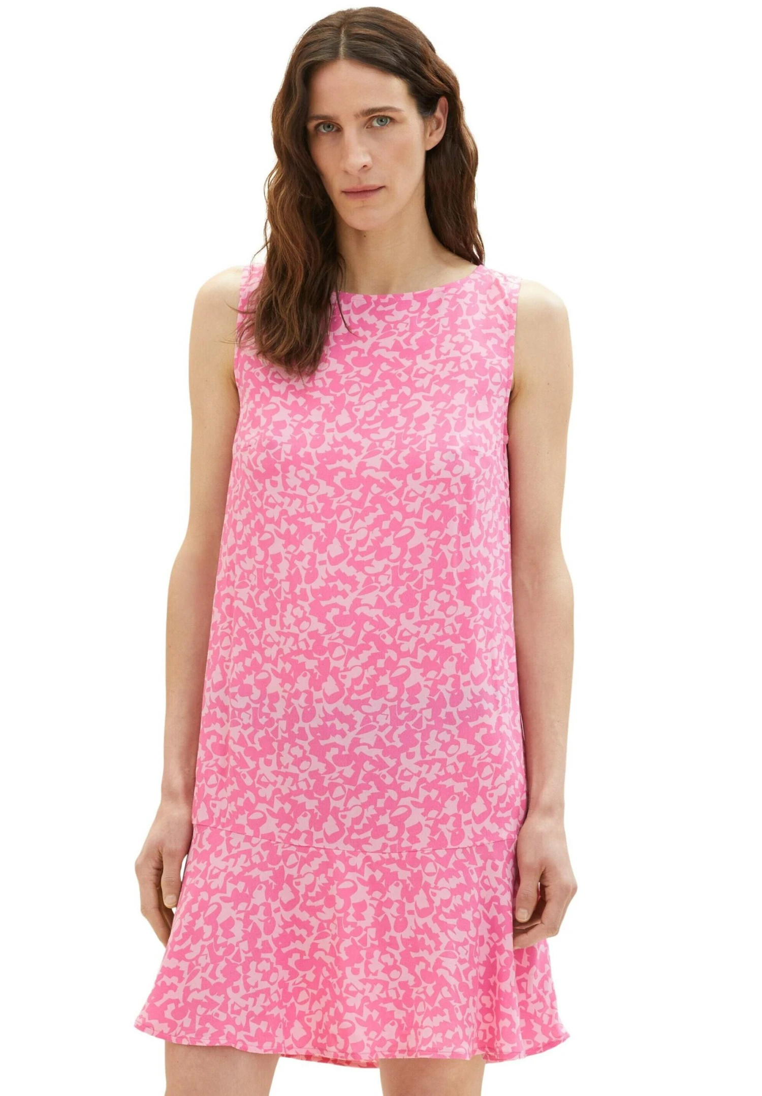 Tom Tailor Volant - Jurk - Pink Geo Design 4 Tom Tailor Volant - Jurk - Pink Geo Design - Afbeelding 2