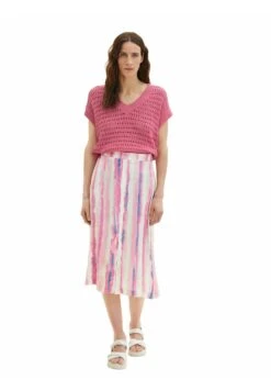 Tom Tailor Bedruckter - A-Lijn Rok - Pink Tie Dye Stripe -Tom Tailor Winkel f1588b40fa2a4c24b10d4298efe74309