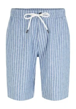 TOM TAILOR Denim Gemusterte Bermuda - Shorts - Blue White Stripe -Tom Tailor Winkel f196cdd9819e4ee8b1a2897b94bbc227