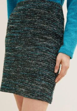 Tom Tailor Kokerrok - Green Teal Blue Boucle -Tom Tailor Winkel f49fc83fbef94141ae57887c9609d917