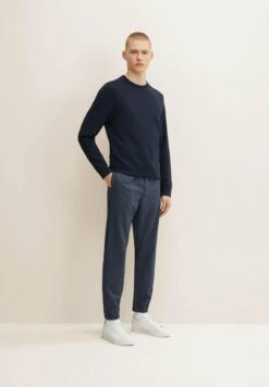 TOM TAILOR Denim Mit Seitlichen Eingrifftaschen - Trainingsbroek - Navy Melange Herringbone