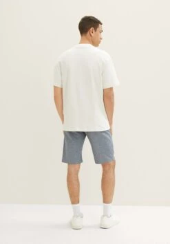 Tom Tailor Bermuda - Shorts - Navy White Zigzag Structure -Tom Tailor Winkel f6363c4c49e7464e8d83943b7b612343