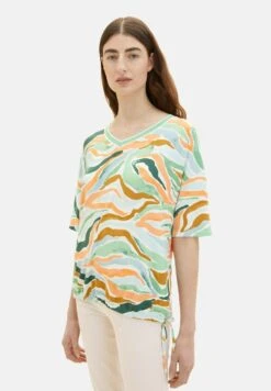 Tom Tailor Gemustertes - T-Shirt Print - Colorful Wavy Design