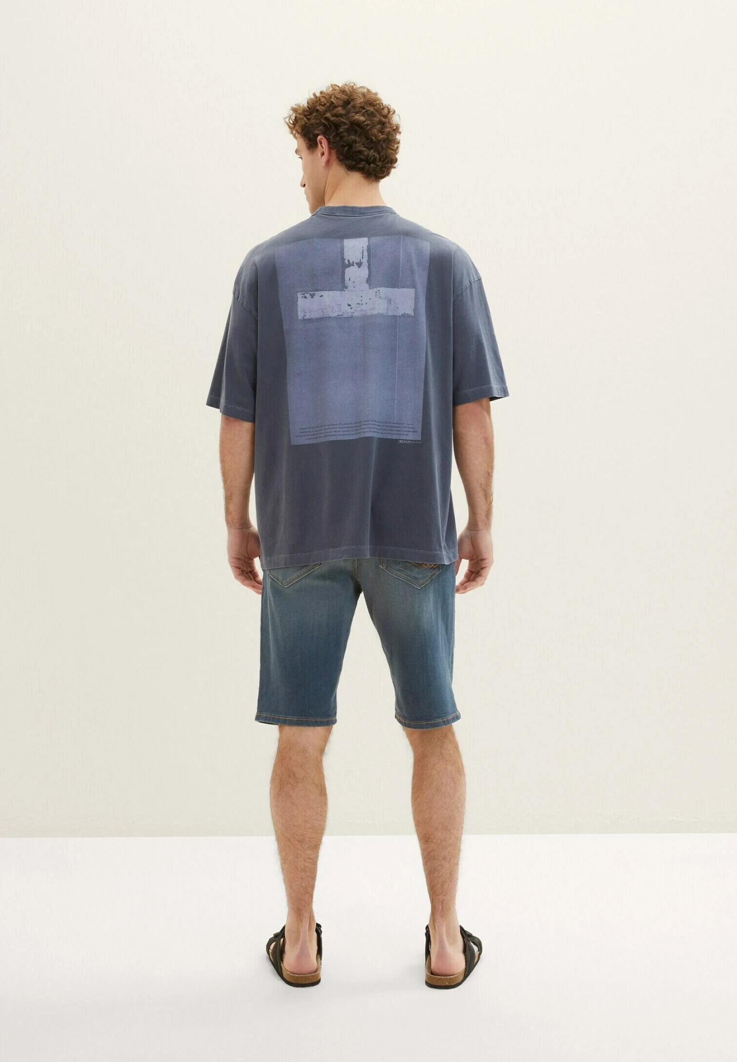 Tom Tailor Josh- Jeansshort - Dark Stone Blue Grey Denim 5 Tom Tailor Josh- Jeansshort - Dark Stone Blue Grey Denim - Afbeelding 3