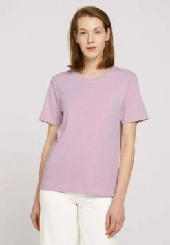 Tom Tailor Plain Washed - T-Shirt Basic - Iris Flower