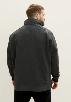 Tom Tailor Plus Mit Verdeckter Kapuze - Jas - Anthracite Knitted Structure -Tom Tailor Winkel fbd484887aa14af89350dc7c33041095