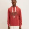 Tom Tailor Textprint - Hoodie - Chili Red White Melange -Tom Tailor Winkel fd12c5df207b415f937ddddbdb58c6f1