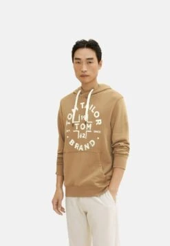 Tom Tailor Mit Kapuze Und Logoprint - Hoodie - Otter Brown -Tom Tailor Winkel fdfefe8b39f9472c8d202d82d009ed70
