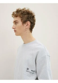 TOM TAILOR Denim Strick Mit Print  - Sweater - Light Stone Grey Melange -Tom Tailor Winkel fef4817026b94d40b0251fb51bb0582d