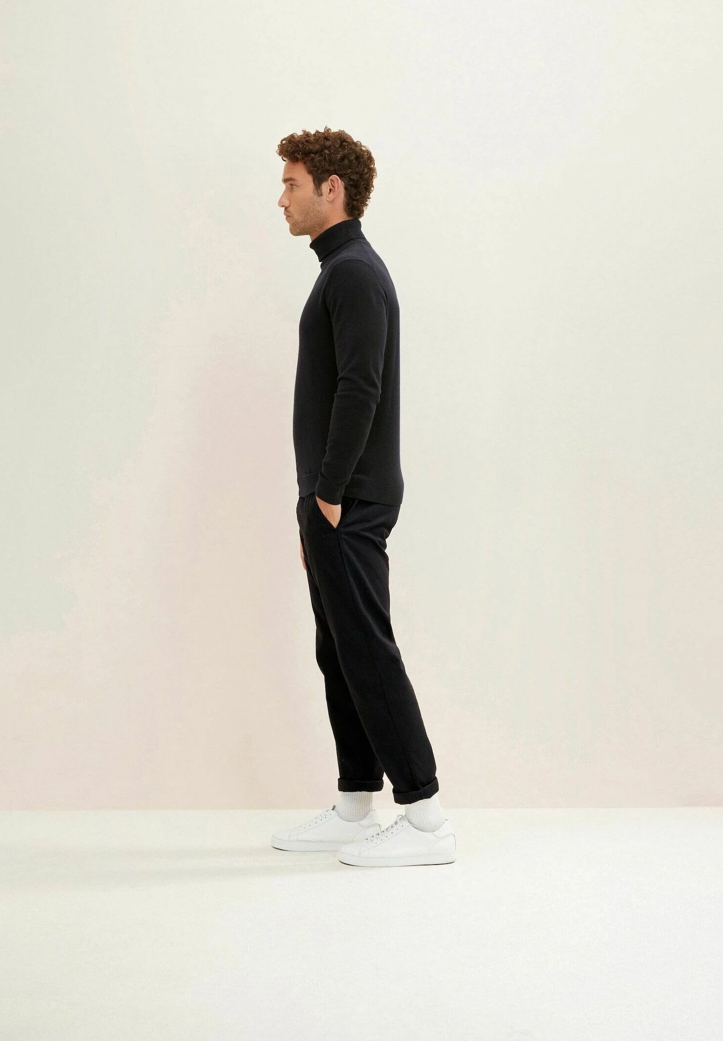 Tom Tailor Broek - Navy Black Dobby 7 Tom Tailor Broek - Navy Black Dobby - Afbeelding 5