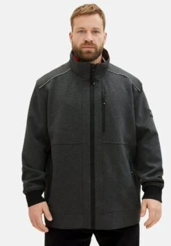 Tom Tailor Plus Mit Verdeckter Kapuze - Jas - Anthracite Knitted Structure -Tom Tailor Winkel ff37da25afb74ffa9d33665c1fbebe29