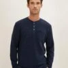 Tom Tailor Henley Mit Waffelstruktur - Longsleeve - Sky Captain Blue -Tom Tailor Winkel ff858dc64dbc42cf971306995d11cc9c