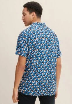 TOM TAILOR Denim Mit Printmuster - Overhemd - Blue Arty Half Circle Print -Tom Tailor Winkel ffd23bbf311b43eba91d79bc0cfcecc9