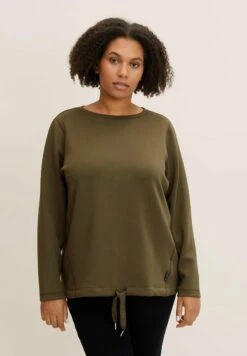 Tom Tailor Mit Rundhalsau - Sweater - Tarmac Khaki